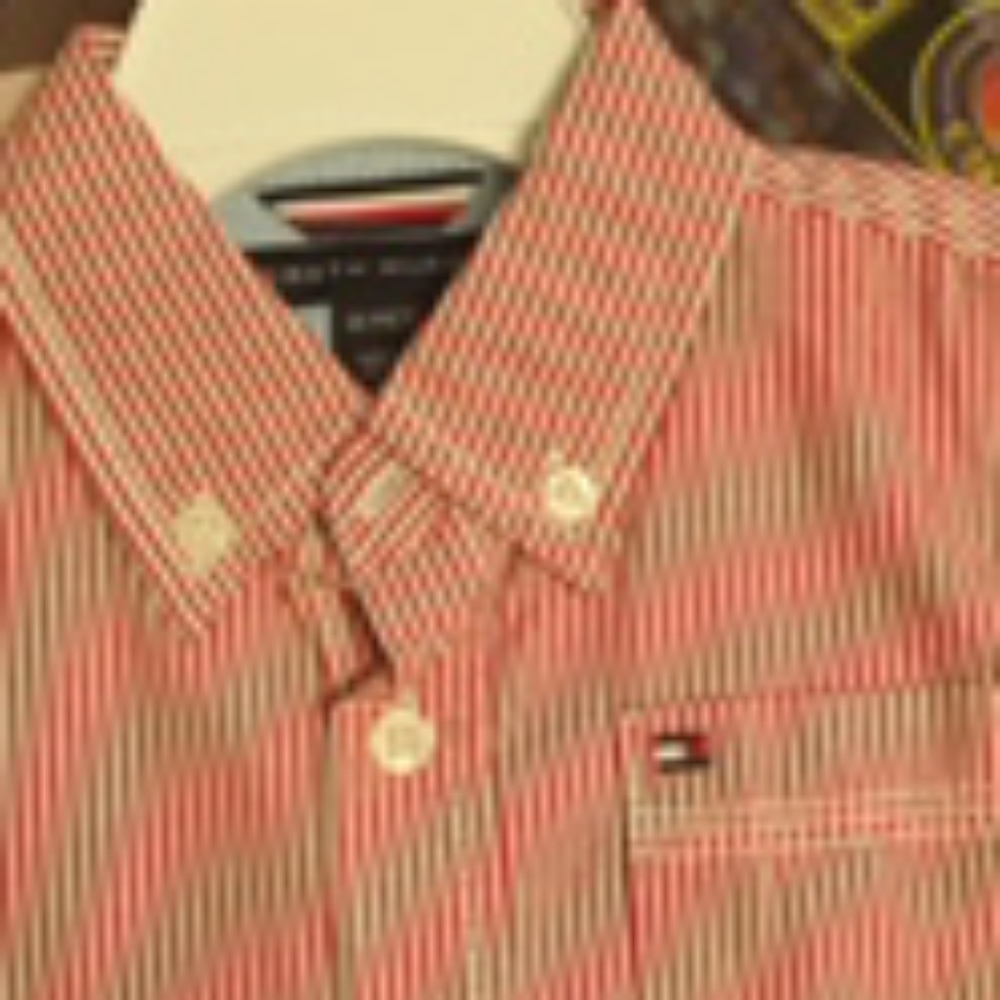 18mo Red and white Tommy Hilfiger button up